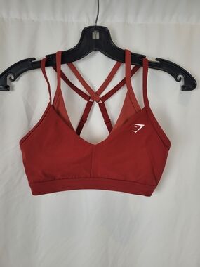 Gymshark Red Strappy Sports Bra Small